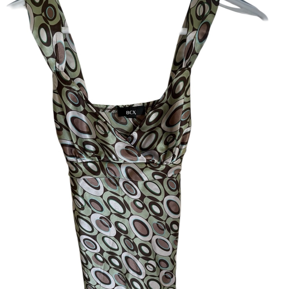 BCX Green and Brown Patterned Blouse